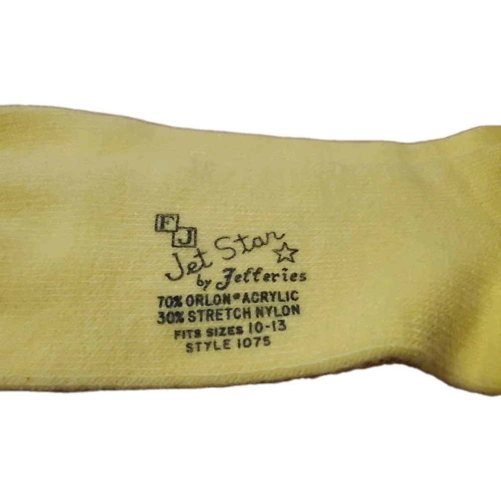 VTG Mid‎ Calf Socks Jet Star By Jefferies Hosiery Orlon Nylon Extra Soft 10-13